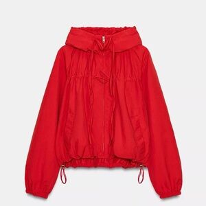 ZARA NYLON TIE JACKET L